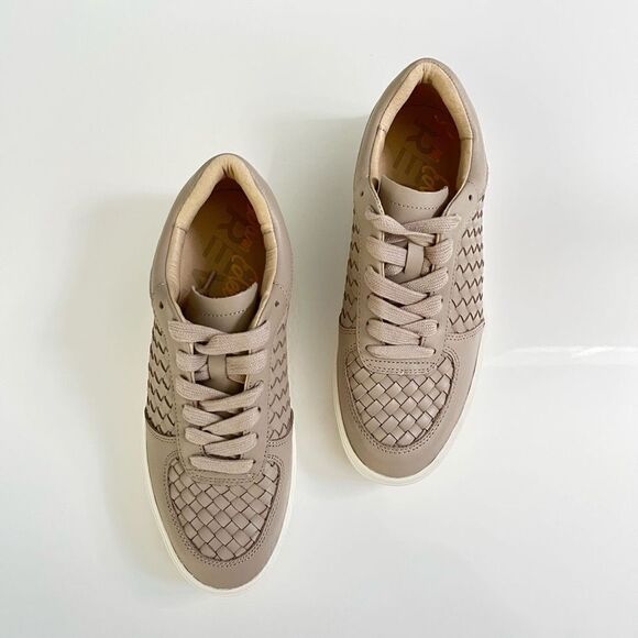 SAM EDELMAN Emma Lace-up Sneakers‎ In Mink Grey - Picture 1 of 9